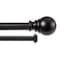 Kenney Mfg Kenney Layla 1" Value Decorative Window Double Curtain Rod, 30-84", Black KN87008V1NP - alternate 1
